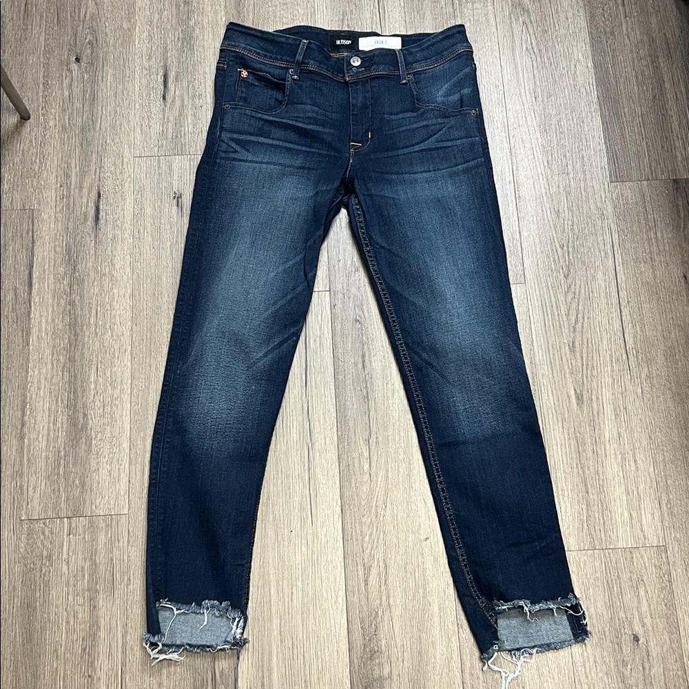 Hudson Cat Midrise Skinny Jeans Dark Blue Denim Sz 30